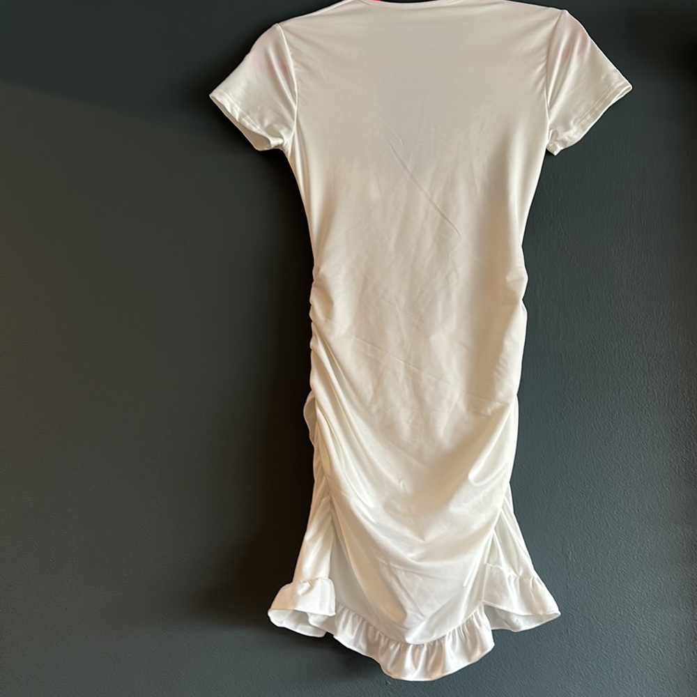 White Ruffle Dress - Picture 2 of 6